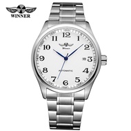 T-WINNER/WINNER 8024 Steel Band Watch Men Women Watch Calendar Digital Surface Watch