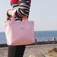 【櫻花粉】手提袋 (客製26英文字) / 環保袋 便當袋