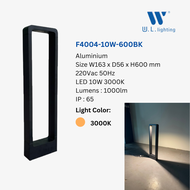 ไฟสนาม ไฟทางเดินLED Bollard ไฟบ้าน220v ขนาดสูง 60 cm.ไฟLED 10W แสงวอร์ม สว่าง ตกแต่งสวนทางเดิน ดีไซน