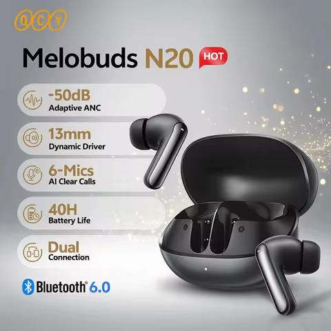 QCY Melobuds N20 BH25HT20A Wireless Bluetooth 6.0 Earphone -50dB Adaptive ANC 13mm Drivers Headsets