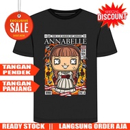 Annabelle Doll Horror T-shirt 100% Cotton Black | Shortsleeve & Longsleeve | Short Sleeves & Long Sl