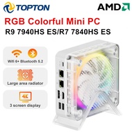 Topton MINIPC AMD Ryzen 9 7940HS ES 7 7840HS ES Mini PC RGB Color Gamer Windows 11 WiFi 6 Gaming PC 