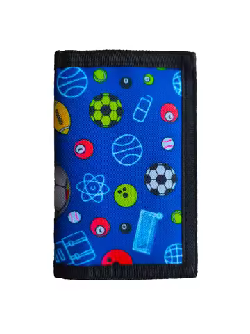 Football Basketball Boys Wallet for Kids Ages 9-14,Fire Soccer Trifold Purse Handbag Toddler/Youth K