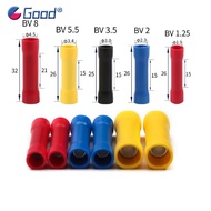 Tube Type Insulated Straight Butt Wire Terminals Wire Cable Butt Connectors Cold Press Crimping Term