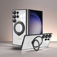 New For Samsung S25 Ultra Casing S25Ultra S25Plus S25 S24Ultra Magnetic Rotating Stand Phone Case