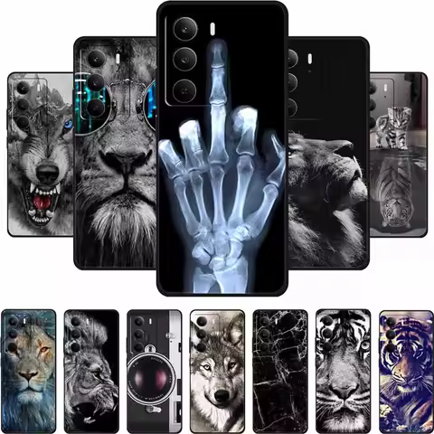 Black Silicone Case For Realme C71 4G Case C 71 Coque Soft Back Cover For Realme C75 5G V70 V70s Rea