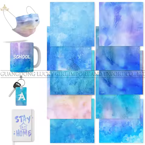 Lucky Goddness 12*12 In Infusible Transfer Ink Sheet Watercolor Sublimation Ink Transfer PaperTransf