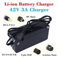 42V 3A Lithium battery smart charger AC110-220V for 10S 36V 10Ah 20Ah 30Ah M365 Scooter ebike Li-ion battery pack Charger DC/XLR ZJCG EPDD 1XIC