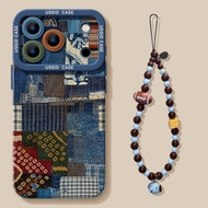 YOUSIDUN | เคสโทรศัพท์แฟชันน้ำเงินยีนส์และซิลิโคนนุ่มสไตล์เรโทรสำหรับ iPhone 17promax 17pro 16Promax