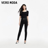 Vero Moda | กางเกงยีนส์ Skinny ขอบสูง กระดุมสามเม็ด