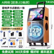 Sansui TD128 Portable Outdoor Karaoke Speaker with Display Screen Family KTV Square Dance Mobile Sou