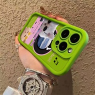 E5ZJ Vintage Cartoon 17 Apple iPhone 15 PRO MAX Anti-Fall Phone case ins Anime 14 Thickened Silicone