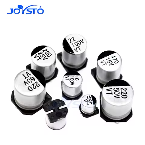 10Pcs/Lot SMD Electrolytic Capacitor 2.5V 4V 6.3V 10V 16V 25V 50V 100V 1uF 2.2uF 4.7uF 10uF 33uF 47u