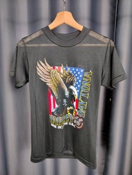 เสื้อผ้าบาง Harley เสื้อยืดวินเทจ ผ้ามุ้ง50/50 เสื้อฮาเลย์ป้าย 3D EMBLEM [ S M L XL ] S-5XL