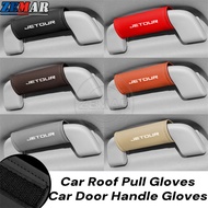 Jetour Leather Car Roof Pull Gloves Car Inter Door Handle Gloves Armrest Handle Protector Cover for 