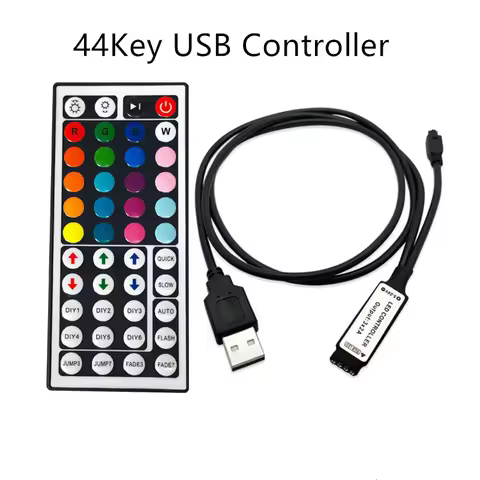 SMD 2835 5050 RGB 5V 12V 24V USB LED RGB Controller For USB LED Strip Light LED Strip Controller Wir