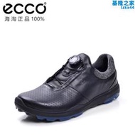 Ecco愛步男鞋牛皮透氣運動休閒鞋時尚鎖扣高爾夫球鞋健步鞋155814