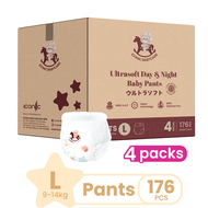 [Bundle of 4] Iconic Babycare Baby Pants Diaper M192/L176/XL152/XXL128