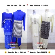 [ Ratu Set ] Kurung Cape Songket Printed . Baju Melayu Sakura . Sedondon Couple Raya 2024 . Baju Nik