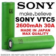 Authentic Sony VTC5 Rechargeable 18650 2600mAh 3100mAh Lithium Ion 30A RC Battery High Performance l