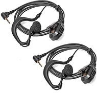 G Shape 2.5mm Earphones with Microphone and 1 Pin Walkie Talkie Pingring Compatible with Motorola TL