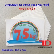 Combo 10 Decorative Stamps For Washing Machine Type 7.5KG Thuan Dung