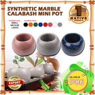 1NativeProducts Marble Calabash Pot / Vase 1pc. Native Handmade Synthetic Marble Looks Like Feels like Weighs Like Real Marble Matibay Hindi Babasagin Not Terracotta Clay Ceramic Cement Plastic Pots Plant Pot Flower Vase Plorera Paso