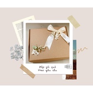 Handmade Flower Design Kraft Box Gift Box Set With handmade handmade Card