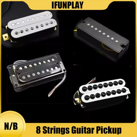 1 x 8 String Double Coil Humbucker Pickups Neck Bridge Guitar Pickups for LP Electric Guitar Parts