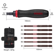 ชุดไขควงคู่มือ VESSEL 1/4 ด้ามจับแบบมีร่องเกลียว หัวไขควงแบบต่อเร็ว ชิ้นส่วนเครื่องมืออุปกรณ์อื่นๆ ส