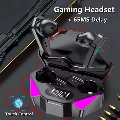 X15 TWS Gaming Earbuds Wireless Bluetooth Earphones With Mic Bass Audio Sound Positioning 9D Stereo 