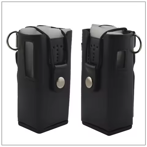 Leather Carry Case with belt clip & Strap for walkie talkie Kenwood TK-3107 TK-2107 Portable Two-way