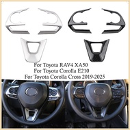 Imitation Carbon Fiber/Painted Car Steering Wheel Panel Cover Trim for Toyota RAV4 XA50 Corolla E210