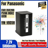 VW-VBD58 Battery 7.2V 5800mAh Rechargeable Batteries And Charger for Panasonic EVA1 DVX200 PV100 MDH