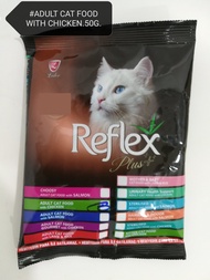 Reflex Plus Cat Food 50gram Chicken Sample Makanan Kucing Lider Adult