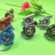 【Ready Stock】turbo keychain Creative Modified LED with Light Turbocharged Keychain Sound Metal Turbo Keychain with Button Key Ring keychain turbo