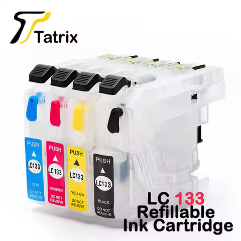 Tatrix for Brother LC133 Refillable Ink Cartridge For Brother MFC-J245 J470DW J475DW J650DW J870DW D