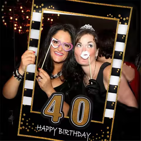 16th 21th 30th 40th 50th 60th Birthday Photo Booth Frame Props ONE Year Old Birthday Party Decoratio