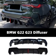 BMW 4 Series G22 G23 M Sport Diffuser Led 420i 430i 440i Rear Bumper Lip Bodykit Coupe