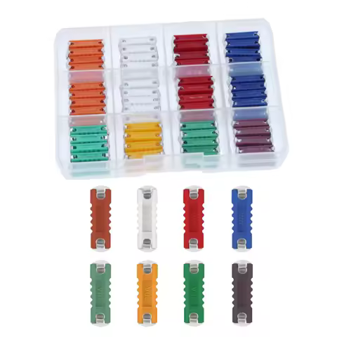 120pcs 5A-40A Torpedo Style Ceramic Fuses Kit 8 Values Automotive Fuses for Classic Car Tractor and 