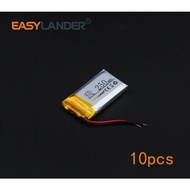 10pcs/Lot 3.7V 250mAh 501730  Rechargeable  li Polymer Li-ion Battery For bluetooth headset  mouse B