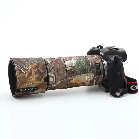 ROLANPRO Waterproof Lens Coat for Canon RF 100-400mm F5.6-8 IS USM Camouflage Lens Cover Lens Sleeve