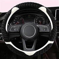 Compatible With For Q2 Q3 Q5 Q7 Q8 A5 A7 A8L B6 37-38 cm/14.5-15 in D/O Shape Car Steering Wheel Cov