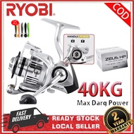 Ryobi Reel Spinning Reel Reel Mesin Mancing Baitcasting Reel Metal Spool Max Drag 40kg Power 13+1BB