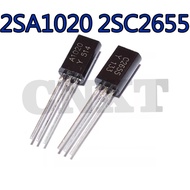 20~100PCS A1020 2SA1020 C2655 2SC2655-Y In-Line TO-92L 2A/50V PNP Transistor Low Power Triode NPN Po