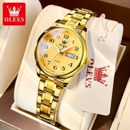 OLEVS Original Quartz Watch for Women Classics Digital Dial Stainless Steel Waterproof Wristwatch Gifts for Women Ladies' Watch