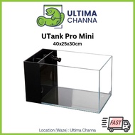 UTank Pro Mini 40x25x30cm Crystal Clear Aquarium with Side Filter, Cover, Water Pump - cc tank built-in side sump