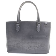 BERLUTI Toujours 皮革書法 Scritto 手提包，灰色，帶防塵袋，意大利製造，男士款，A4 尺寸，成色極佳。