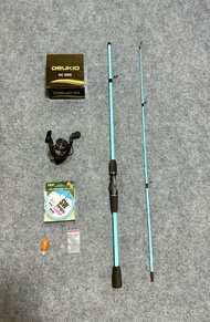 Combo Cần câu Lure Sói xanh  & Máy AC2000 Tặng kèm Dây PE  SW + nhái hơi + khoá link