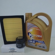 PERODUA ATIVA 1.0 TURBO OIL FILTER + AIR FILTER + KOYOMA 5W30 SEMI SYNTHETIC ENGINE OIL
